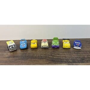Disney Pixar Cars Lot of 7 Mini Racers Louise Wingo Arvy Hudson Cruz Dinoco